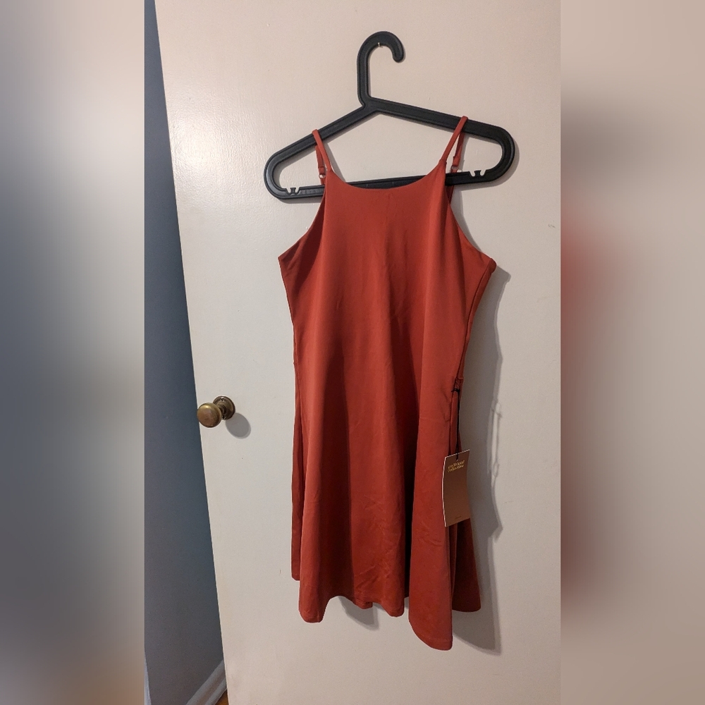 Girlfriend Collective Naomi Workout Dress (Lava, Women's XXL)